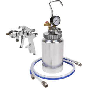 Sealey HVLP-79/P Pressure Pot System Spray Gun and Hoses Set
