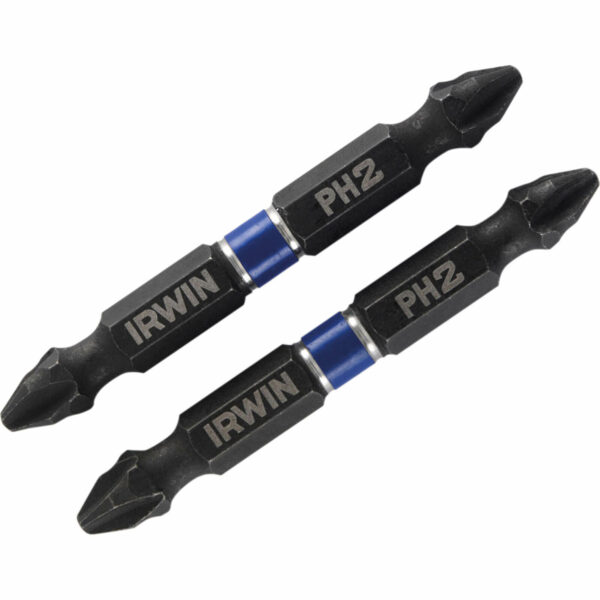 Irwin Double Ended Impact Phillips Screwdriver Bit PH2 60mm Pack of 2