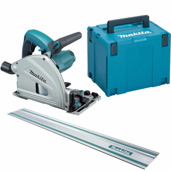 Makita SP6000K1 Plunge Cut Circular Saw and Guide Rail Accessory 2 Piece Set 240v
