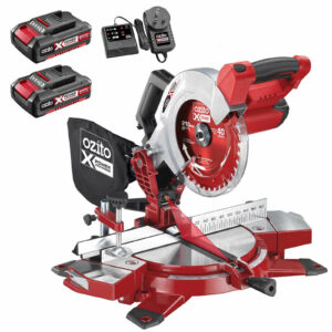Ozito PXCMSS 18v Cordless Compound Mitre Saw 210mm 2 x 2ah Li-ion Charger No Case