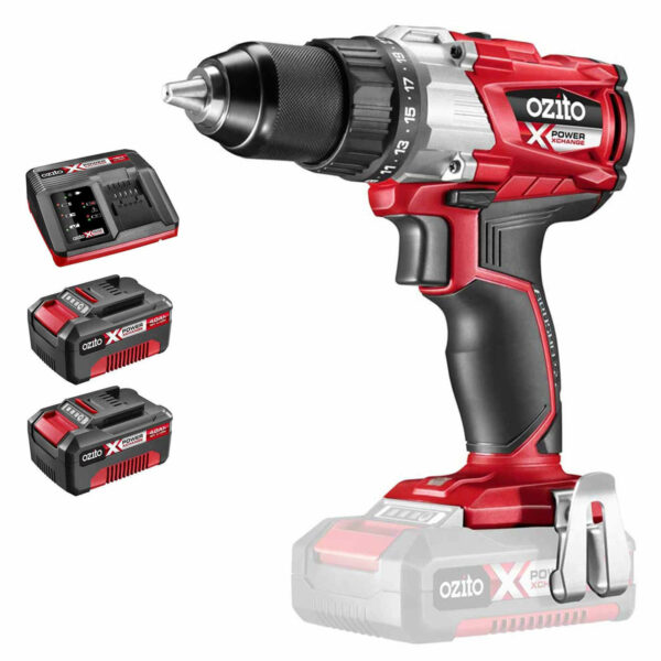 Ozito PXBDS 18v Cordless Brushless Drill Driver 2 x 4ah Li-ion Charger No Case