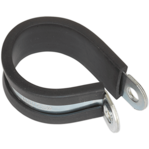 Sealey Pipe Clip Rubber Lined 32mm Pack of 25
