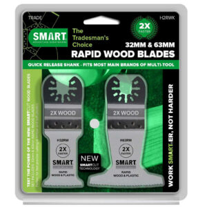 Smart 2 Piece Rapid Wood Blade Oscillating Multi Tool Blade Set