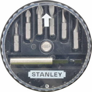 Stanley 7 Piece Slotted and Pozi Insert Screwdriver Bit Set