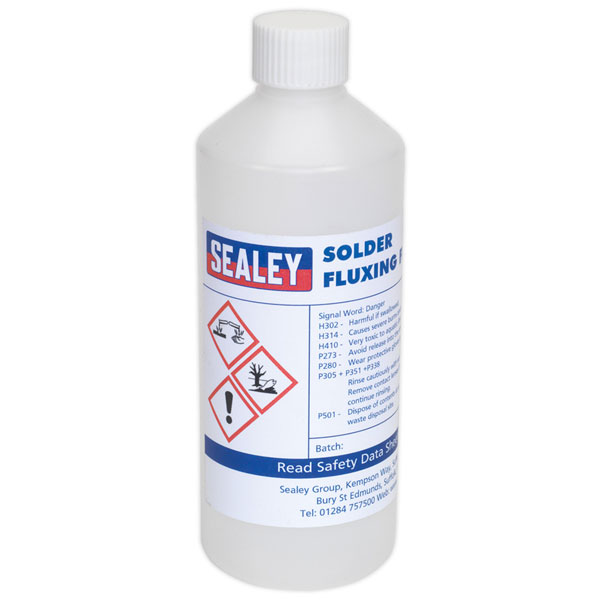 Sealey SOLFLUX Solder Fluxing Fluid 500ml Bottle