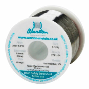 Warton Metals Omega 63/37 Low Residue 1% Flux Solder Wire 20SWG 0....