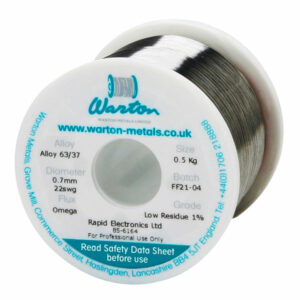 Warton Metals Omega 63/37 Low Residue 1% Flux Solder Wire 22SWG 0....