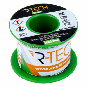 R-TECH 856870 Premium Lead-Free Solder Wire 22SWG 0.7mm 100g Reel