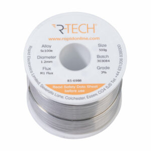 R-TECH 856988 SC100e Solder 3% M1 Flux 0.5-2% Halide 1.2mm 500g Reel