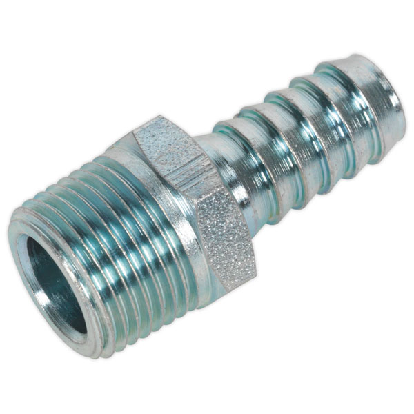 Sealey AC41 Male Screwed Tail Piece 3/8"bspt - 3/8" Hose Pack of 5