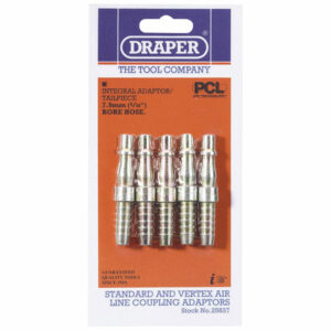 Draper 25837 5/16" Bore Pcl Air Line Coupling Adaptor / Tailpieces...