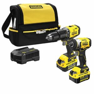 Stanley STANLEY FATMAX V20 SFMCK461M2S 18V Brushless 2-Piece Kit with 2 x 4Ah Batteries Charger and Soft Bag