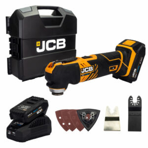 JCB 18V Tools JCB 21-18MT-2-WB 18V Multi-Tool with 2x 2.0Ah batteries in W-Boxx 136 power tool case