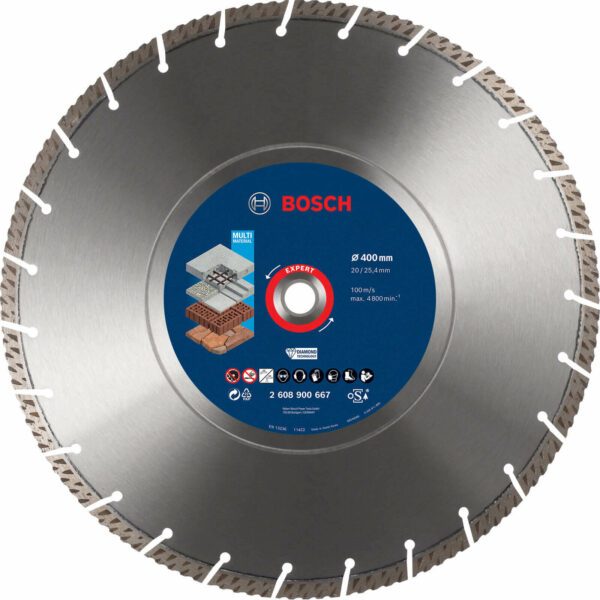 Bosch Expert Multi Material Diamond Cutting Disc 400mm 3.3mm 25.4mm