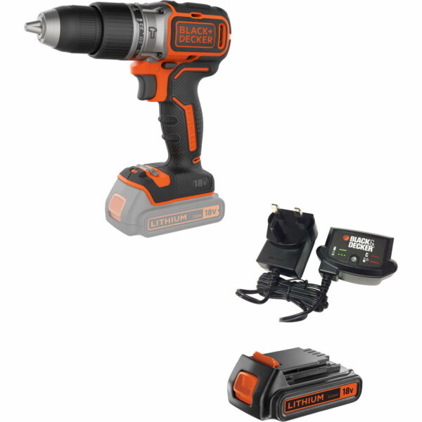 Black and Decker BL188 18v Cordless Brushless Combi Drill 1 x 2ah Li-ion Charger No Case
