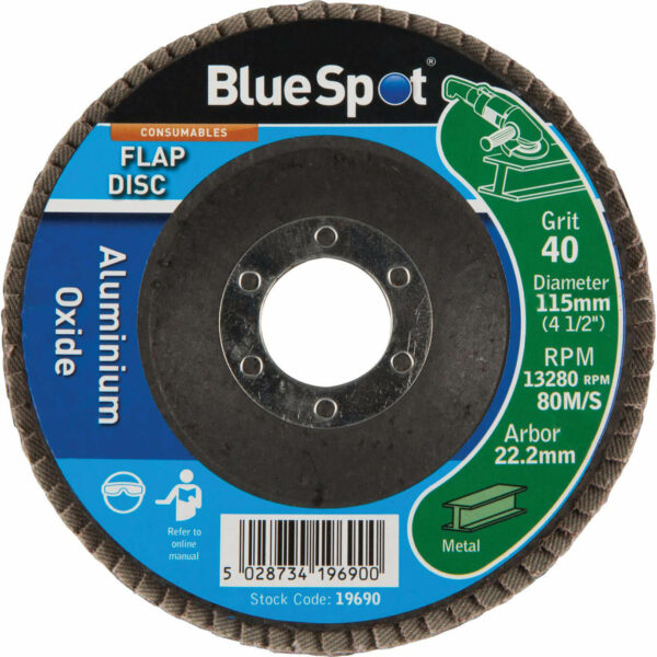 BlueSpot Flap Disc 115mm 115mm 40g