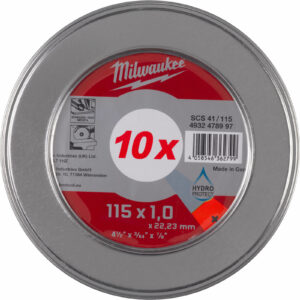 Milwaukee W Pro+ SCS41 Thin 1mm Metal Cutting Disc 115mm Pack of 10