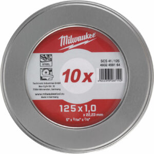 Milwaukee W Pro+ SCS41 Thin 1mm Metal Cutting Disc 125mm Pack of 10