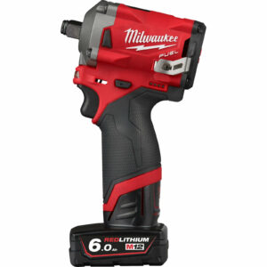 Milwaukee M12 FIWF12 Fuel 12v Cordless Brushless 1/2" Drive Impact Wrench 1 x 2ah & 1 x 6ah Li-ion Charger Case
