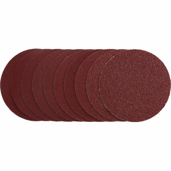 Draper Unpunched Hook and Loop Sanding Discs 125mm 125mm Assorted Pack of 10