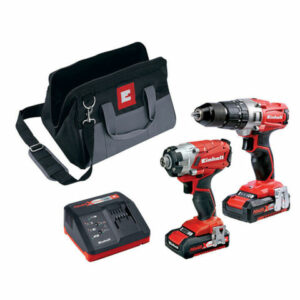 Einhell Power X-Change Einhell Power X-Change 18 V Li-Ion Combi/Impact Driver Twin Pack with 2x2.0Ah Batteries