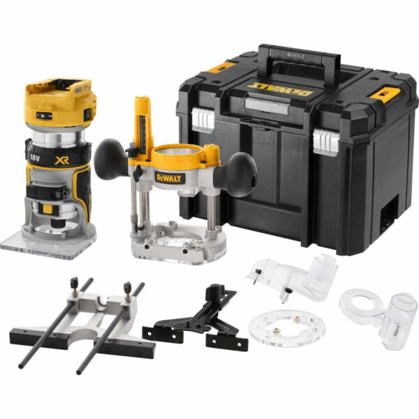 DeWalt DCW604NT 18v XR Cordless Brushless 1/4" Router Kit No Batteries No Charger Case & Accessories