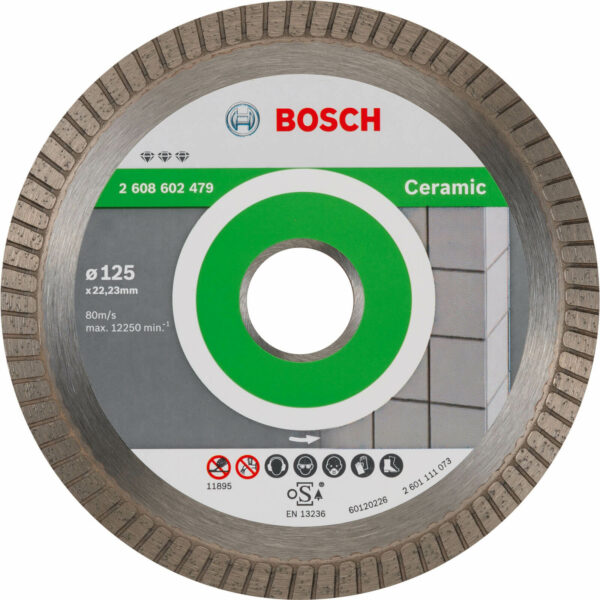 Bosch Best Extraclean Turbo Diamond Disc for Ceramics 125mm