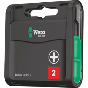 Wera Bit-Box Extra Hard Phillips Screwdriver Bits PH2 25mm Pack of 20