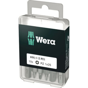 Wera 855/1Z SB Extra Tough Pozi Screwdriver Bits PZ1 25mm Pack of 10