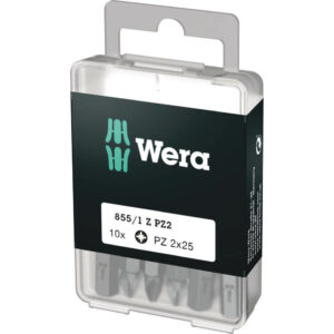 Wera 855/1Z SB Extra Tough Pozi Screwdriver Bits PZ2 25mm Pack of 10