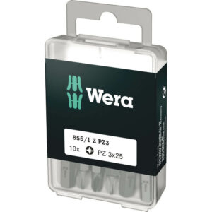Wera 855/1Z SB Extra Tough Pozi Screwdriver Bits PZ3 25mm Pack of 10