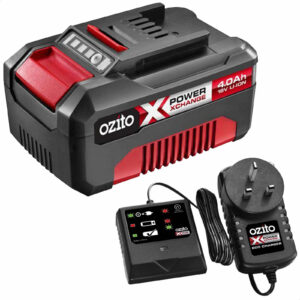 Ozito Genuine 18v Cordless Power X-Change Li-ion Battery 4ah and Eco Charger 4ah