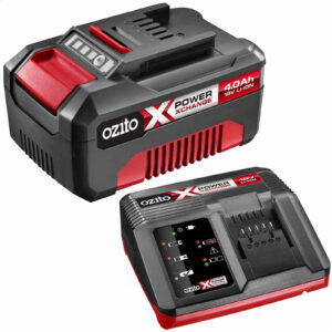 Ozito Genuine 18v Cordless Power X-Change Li-ion Battery 4ah and Fast Charger 4ah