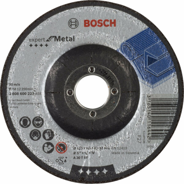 Bosch A30T BF Drepressed Centre Metal Grinding Disc 125mm