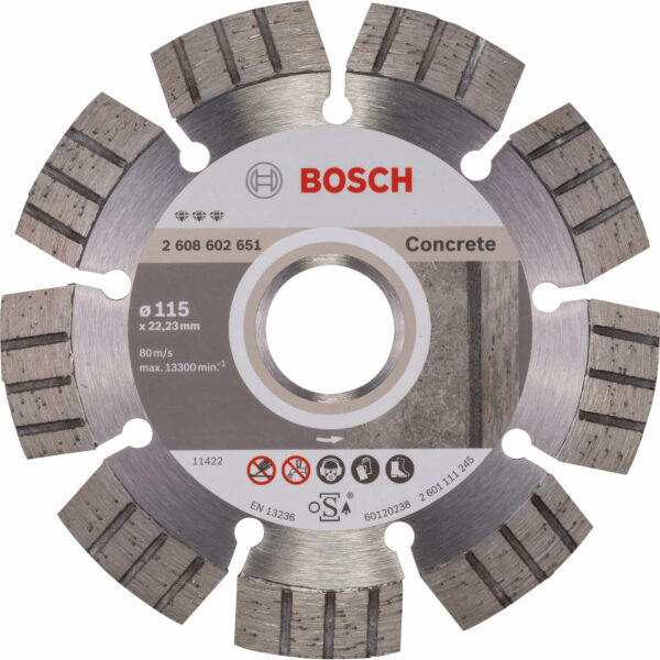 Bosch Best Concrete Diamond Cutting Disc 115mm