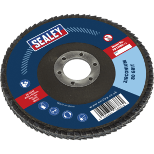 Sealey Zirconium Abrasive Flap Disc 125mm 80g Pack of 1