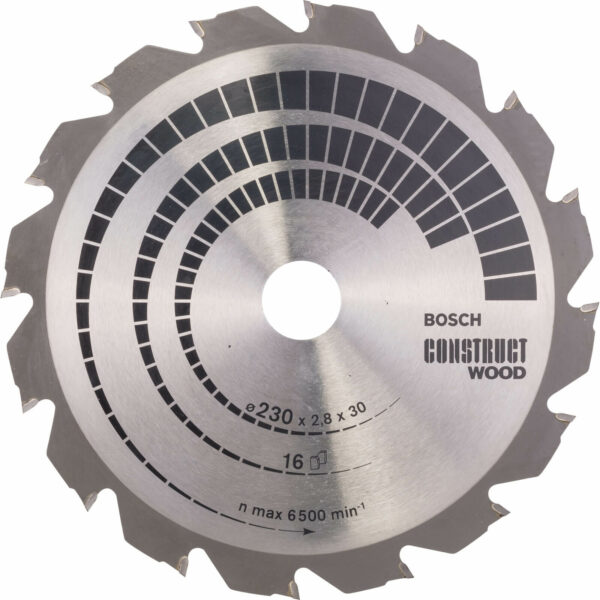 Bosch Construct Wood Cutting Saw Blade 230mm 16T 30mm