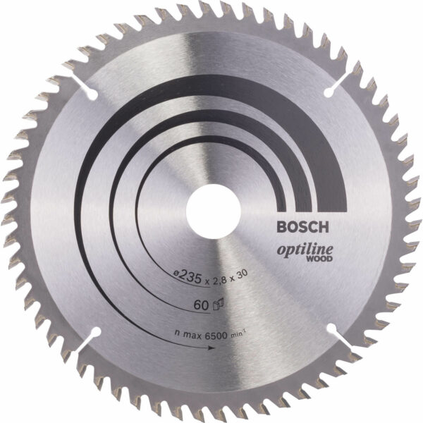 Bosch Optiline Wood Cutting Saw Blade 235mm 60T 30mm