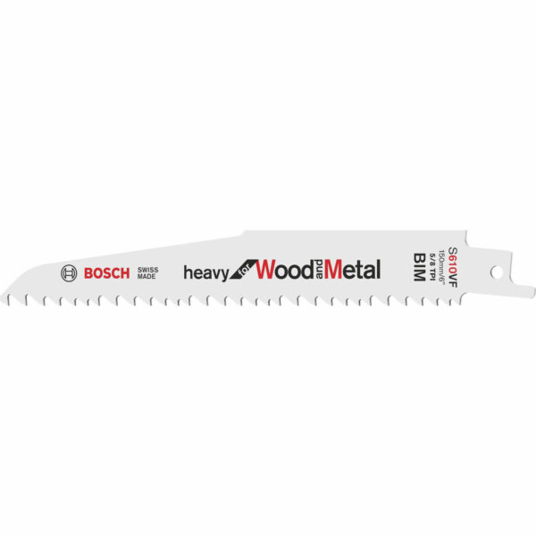 Bosch S610VF Wood and Metal Cutting Reciprocating Sabre Saw Blades Pack of 5