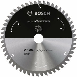 Bosch Cordless Circular Saw Blade for Aluminium 160mm 52T 20mm