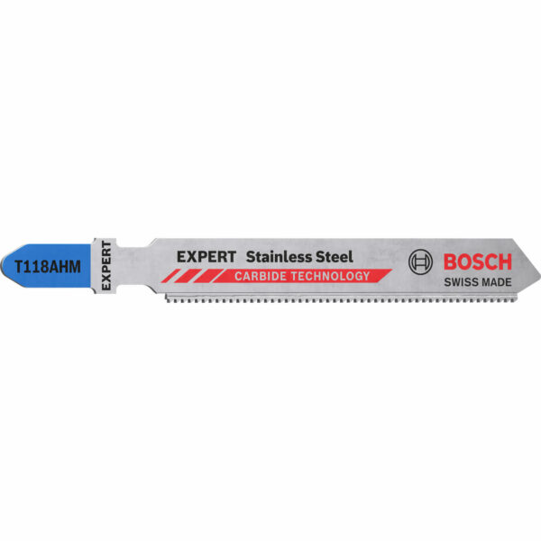 Bosch Expert T118AHM Stainless Steel Jigsaw Blades Pack of 3