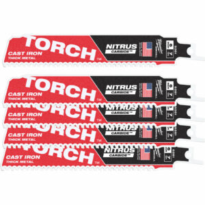 Milwaukee Heavy Duty TORCH Nitrus Carbide Reciprocating Sabre Saw Blades 150mm Pack of 5