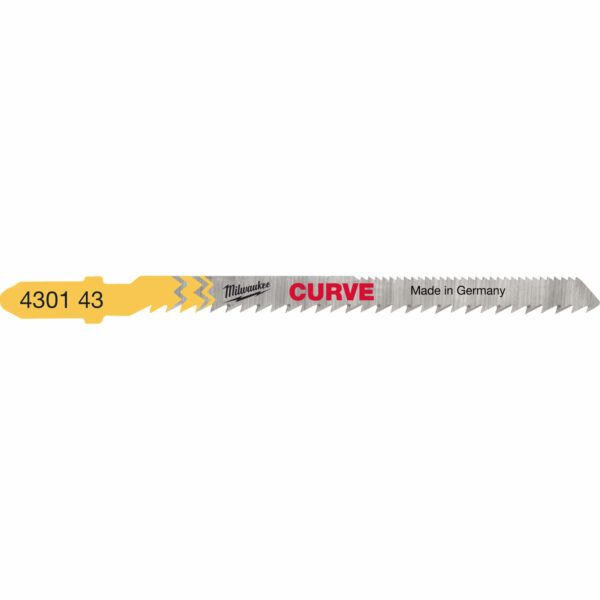Milwaukee Wood and Plastic Curve Cutting Jigsaw Blades Pack of 5