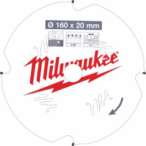 Milwaukee Fibre Cement Cutting Circular Saw Blade 160mm 4T 20mm