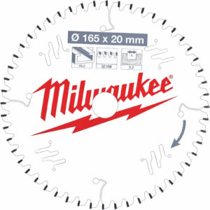 Milwaukee Aluminium Cutting Circular Saw Blade 165mm 52T 20mm