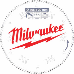 Milwaukee Aluminium Cutting Circular Mitre Saw Blade 305mm 96T 30mm