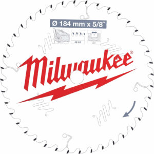 Milwaukee Thin Kerf Wood Cutting Circular Saw Blade 184mm 40T 15.8mm