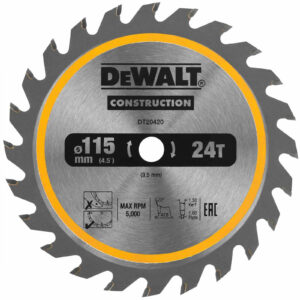 DeWalt 115mm Construction Circular Saw Blade for DCS571 115mm 24T 9.5mm