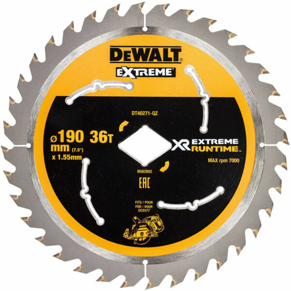 DeWalt XR Extreme Cordless Diamond Bore Saw Blade for DCS577 190mm 36T 30mm