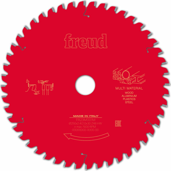 Freud LP91M Multi Material Cutting Circular and Mitre Saw Blade 250mm 48T 30mm